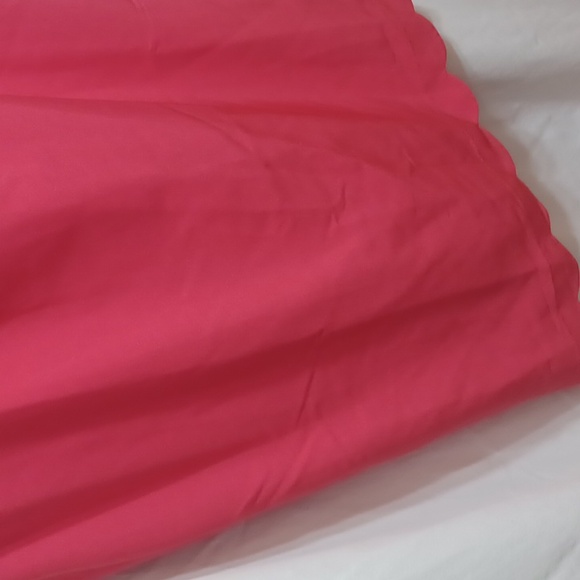 MAGGY LONDON HOT PINK SCALLOPED ONE SHOULDER DRESS - Picture 5 of 6